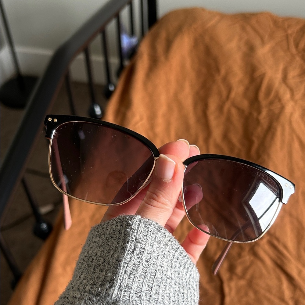 Ted Baker London Black and Gold Sunglasses